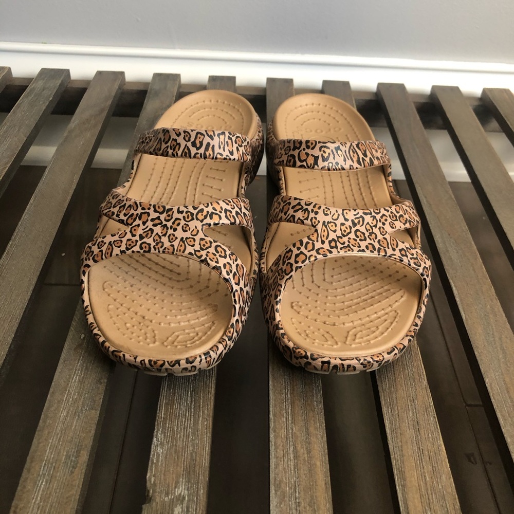 Cheetah/Leopard Croc Sandals